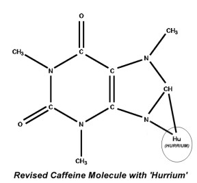 Caffeine molecule with Hurrium