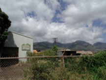 Processing plant and the Maui volcanic mountains