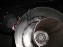 Air roaster heat chamber--looking inside